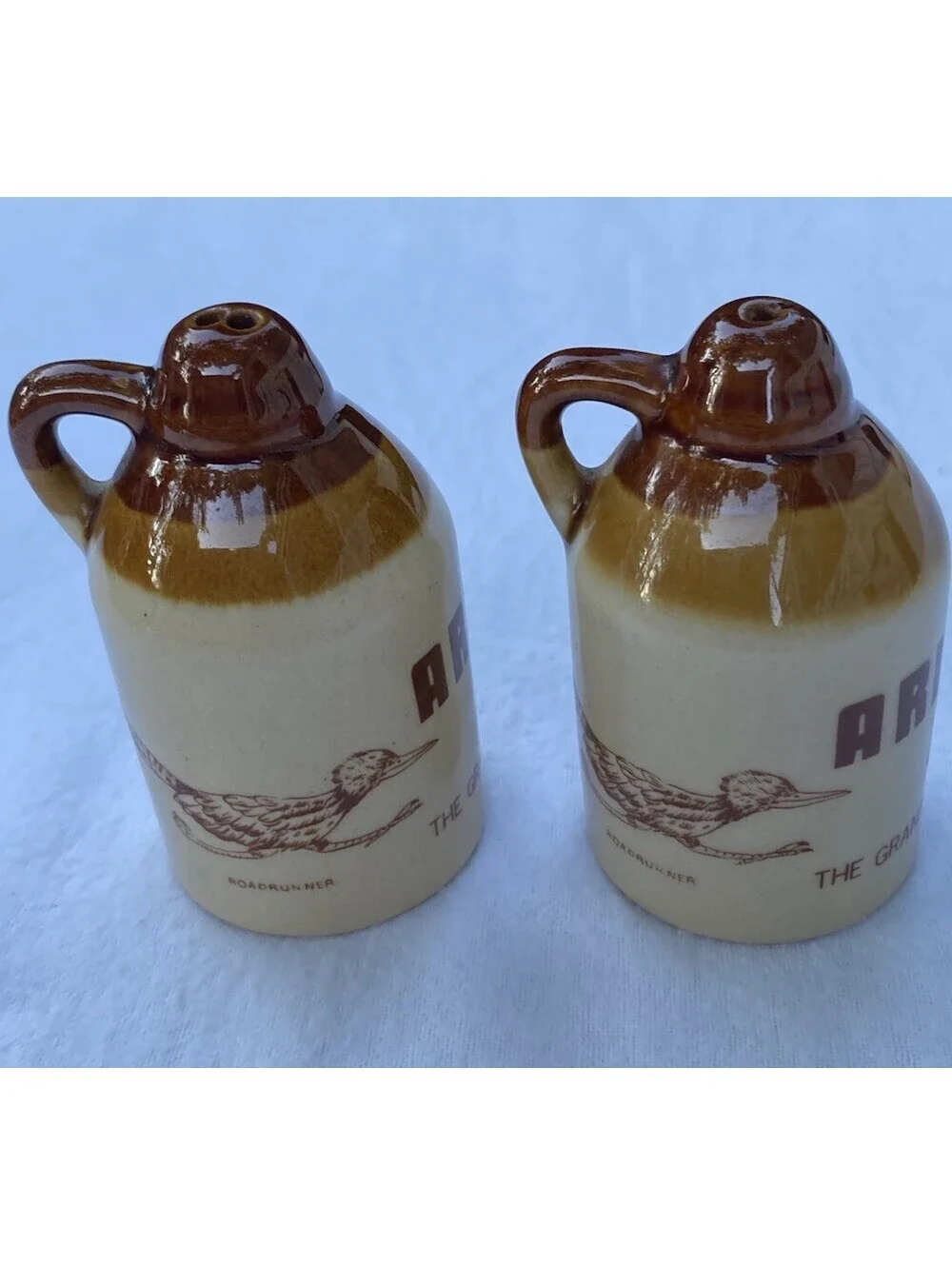 Vintage Arizona Salt & Pepper Shaker Jug Shaped Grand Canyon State Souvenir